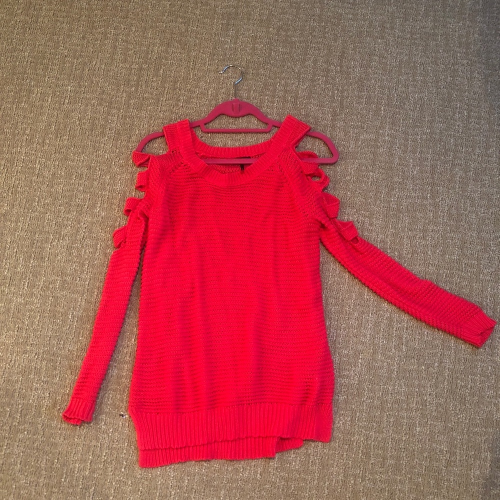 Pink Cut Out Sweater